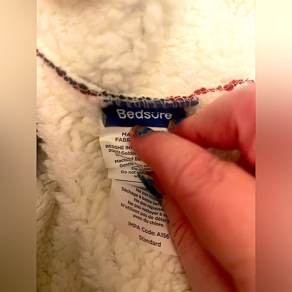 lumberjack Sherpa hoodie plaid check tunic bedsure 36" long 31"Across kangaroo - Picture 4 of 6